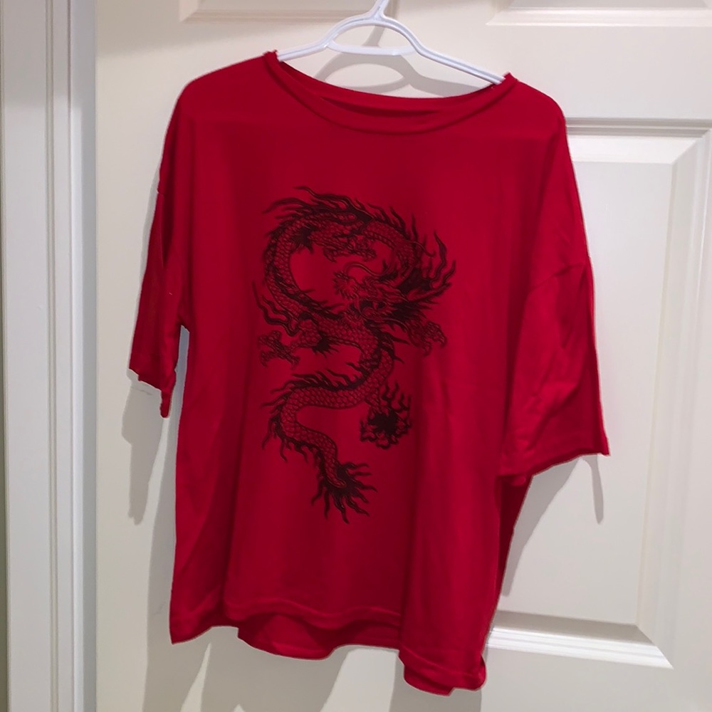 red dragon oversized tee